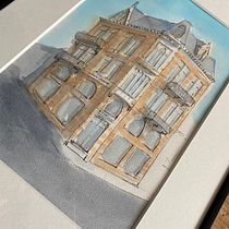 My project in Architectural Sketching with Watercolor and Ink course. Watercolor Painting project by Dennis Clarisse - 03.21.2021