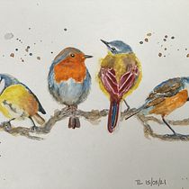My project in Artistic Watercolor Techniques for Illustrating Birds course. 2D Animation project by Tricia Ladd - 03.21.2021