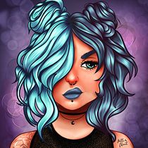 Mon projet du cours : Portrait de personnages féminins avec Procreate . Traditional illustration project by Laura J. - 03.21.2021