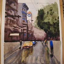 My project in Urban Landscapes in Watercolor course. Een project van Aquarelschilderen van yearsandseconds - 21.03.2021
