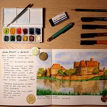 Mój projekt w Akwareli Travel Journal oczywiście. Watercolor Painting project by Ewelina Sosinska - 03.21.2021