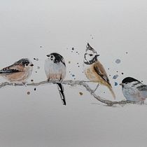Mein Kursprojekt: Illustriere Vögel mit expressiven Aquarelltechniken. Watercolor Painting project by Annelie Brux - 03.21.2021