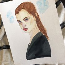 Meu projeto do curso: Retrato em aquarela a partir de uma fotografia. Watercolor Painting project by Giovanna Elias - 03.21.2021