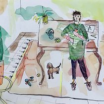 My project in Exploratory Sketchbook: Find Your Drawing Style course. Ilustração tradicional projeto de Greta - 27.03.2021
