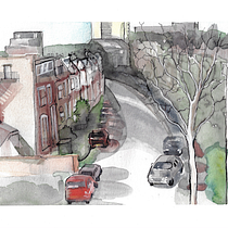 My project in Architectural Sketching with Watercolor and Ink course. Traditional illustration project by Sarah Finke - 03.22.2021
