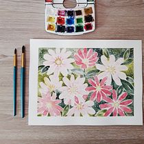 My project in Creation of Color Palettes with Watercolor course. Watercolor Painting project by BENNI ASMA - 03.22.2021