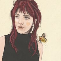 My project in Illustrated Portraits with Procreate course. Ilustração tradicional projeto de Maria Ingram - 23.03.2021