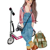 Ilustración y caracterización de personajes con acuarela. Een project van Tekening met potlood, Traditionele illustratie y Aquarelschilderen van Paula Escudero - 23.03.2021