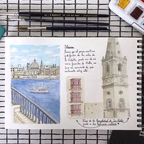 Mi Proyecto del curso: Mi paso por Malta, la isla que me robó el corazón. Fine Arts, Drawing, Mobile Photograph, L, scape Architecture, and Watercolor Painting project by Marta Seijas - 03.23.2021