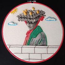 My project in Photo Embroidery on Fabric course. Artesanato projeto de Marie ROUSSEL - 23.03.2021