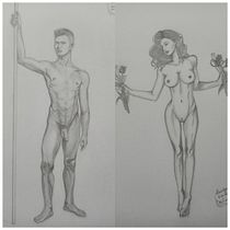 My project in Realistic Human Figure Drawing course. Artistic Drawing project by JEQEEN LIAW YEE LING - 03.23.2021