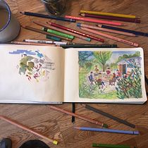 My project in Exploratory Sketchbook: Find Your Drawing Style course. Desenho, Pintura guache, Ilustração tradicional, Sketchbook, Esboçado, Criatividade, e Pintura em aquarela projeto de Johanna - 28.03.2021
