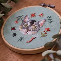 Needle painting para principiantes ♥. Embroider, and Traditional illustration project by Valentina Monsalve - 03.24.2021