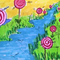 Fantastic Binomials Project: Failure = landscape + dartboards (like billboards). Un projet de Illustration traditionnelle, Illustration à l'encre, Illustration naturaliste, Illustration botanique, Stor , et telling de Beant Kaur Dhillon - 24.03.2021