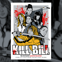 Cartel alternativo Kill Bill. Design, Poster Design, Graphic Design, Editorial Illustration, Traditional illustration, Digital Illustration, and Vector Illustration project by mikigraphics - 03.24.2021