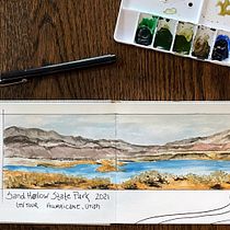 My project in Watercolor Travel Journal course. Watercolor Painting project by Connie Berry - 03.24.2021
