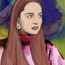 My project in Illustrated Portraits with Procreate course. Desenho digital projeto de Valerie Egan - 24.03.2021
