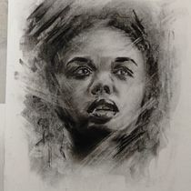 Mi Proyecto del curso: Retrato artístico al carboncillo: creando atmósferas. Desenho de retrato projeto de Mónica Patricia Clavijo Zárate - 25.03.2021