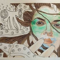 My project in Watercolor Portrait from a Photo course. Art Direction project by Maria Zeylan Kanellou - 03.25.2021