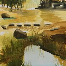 Meu projeto do curso: Paisagens naturais em aquarela. Een project van Aquarelschilderen van Talita Anjos - 26.03.2021