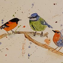 My project in Artistic Watercolor Techniques for Illustrating Birds course. Watercolor Painting project by mbcjsd - 03.26.2021