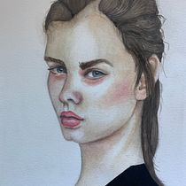 My project in Watercolor Portrait from a Photo course. Acr, lic Painting, Digital Painting, and Watercolor Painting project by Cheryl Stiefvater - 03.26.2021