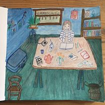 Mon projet du cours : Carnet de croquis pour explorer votre style de dessin. Ilustração tradicional projeto de alphonsineduterrier - 26.03.2021