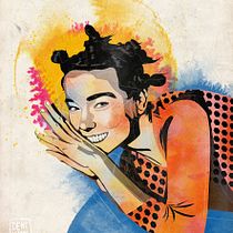 My project in Vector portrait with manual textures course. Ilustração digital, Ilustração vetorial, e Pintura em aquarela projeto de Denitsa Katelieva - 26.03.2021