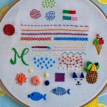 Mi Proyecto del curso: Técnicas básicas de bordado: puntadas, composiciones y gamas cromáticas. Un projet de Broderie de Miriam S - 22.06.2019