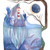 Il mio progetto del corso: Tecniche ad acquerello per illustrazioni da sogno. Projekt z dziedziny  Sztuki piękne,  R, sunek, Trad, c, jna ilustracja i Ilustracje dla dzieci użytkownika Valeria Cec - 26.03.2021