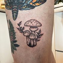 Amanita muscaria mushroom done with techniques learned in this course . Projekt z dziedziny Projektowanie tatuaż użytkownika taliarosejorge - 19.03.2021