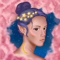 Mi Proyecto del curso: Night sky fairy✨. Digital Illustration project by amanda_m_sanchezr - 03.27.2021