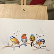 My project in Artistic Watercolor Techniques for Illustrating Birds course. Watercolor Painting project by Irina Evans - 03.28.2021