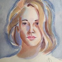 Proyecto: Retrato artístico en acuarela. Portrait Drawing, and Watercolor Painting project by Cecilia Matus - 04.02.2021