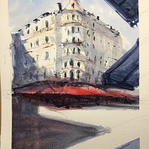 My project in Architectural Sketching with Watercolor and Ink course. Pintura em aquarela projeto de Domenico Spingardi - 28.03.2021