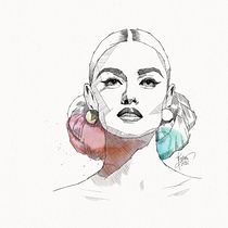 My project in Illustrated Portraits with Procreate course. Ilustração digital, Ilustração tradicional, Ilustração com tinta, e Pintura em aquarela projeto de Katya Vettorello - 28.03.2021