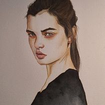 My project in Watercolor Portrait from a Photo course. Painting, and Watercolor Painting project by Fungma Fudong - 03.23.2021
