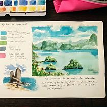 Mi Proyecto del curso: Cuaderno de viaje en acuarela. Fine Arts project by Coda Kodama - 03.28.2021