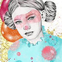 My project in Illustrated Portraits with Procreate course. Ilustração tradicional projeto de Daisy Marroquin - 28.03.2021