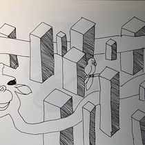 Meu projeto do curso: A arte de desenhar: transforme seus rabiscos em arte. Drawing project by Rahel - 03.28.2021
