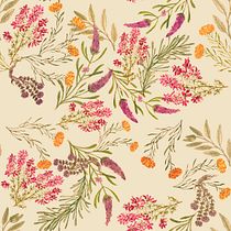 herbal chintz. Un projet de Design , Illustration traditionnelle, Br, ing et identité, Création de motifs, Aquarelle et Illustration botanique de lynkalogirou - 24.03.2021