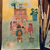My project in Exploratory Sketchbook: Find Your Drawing Style course. Pintura projeto de Lissa De Guia - 30.03.2021