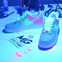 Nike Air Force 1 Neon Watermelon . Street Art, Creativit, Artistic Drawing, and Design project by mgcustomscr - 04.08.2021