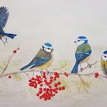 My project in Artistic Watercolor Techniques for Illustrating Birds course. Traditional illustration, Naturalistic Illustration, and Watercolor Painting project by sh_rau - 03.29.2021