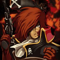 Mi Primera Ilustración vectorial : Capitán Harlock. Manga, Digital Design, and Vector Illustration project by Santiago Ayllón - 03.27.2021
