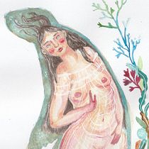 Selkie. My project in Introduction to Children’s Illustration course. Traditional illustration project by Danusia - 03.30.2021