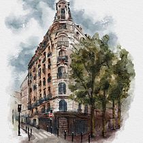 Mi Proyecto del curso: Dibujo arquitectónico con acuarela y tinta. Desenho digital projeto de marcosecabrera - 29.03.2021