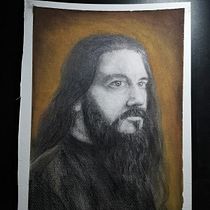 Autorretrato, Javier Medina Rodas de Montevideo, Uruguay.Muy bueno el curso, Saludos.. Traditional illustration, and Fine Arts project by Javier Medina - 03.26.2021