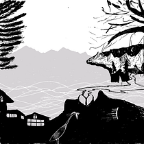 Silhouette drawing for a story "A bear's house" by Alice Hoffman. Projekt z dziedziny Trad, c, jna ilustracja, Sketching, R, sunek ołówkiem, Kreat, wność,  R, sunek, Stor, telling,  R, sunek art, st, czn, R, sunek c, frow,  R i sunek atramentem użytkownika Beant Kaur Dhillon - 30.03.2021