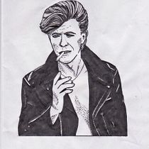 Young Bowie in Blackwork Tattoo Design course. Un projet de Illustration traditionnelle de amburpee - 30.03.2021